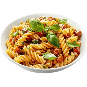 pngtree bowl of tricolor pasta with vegetables and basil for italian food png image_16260167 removebg preview